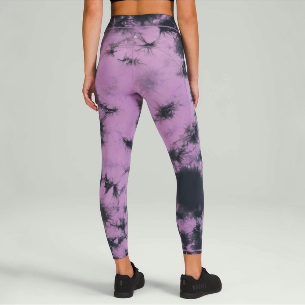 Women’s Lululemon Power Thru High-Rise Tight Purple Tie-Dye Size 2